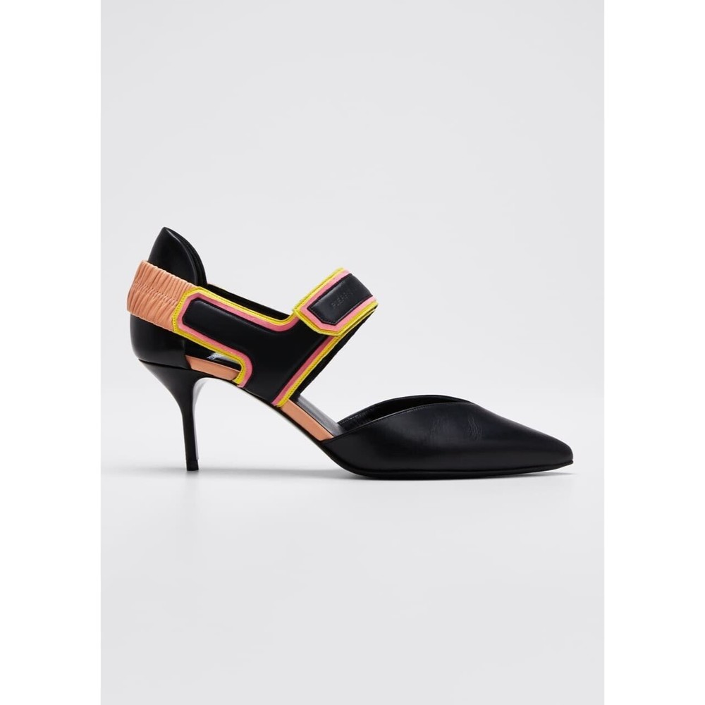 New PIERRE HARDY Trixi Grip-Strap Pumps Women Italy 39.5 Us 9 9.5 Leather  Heels